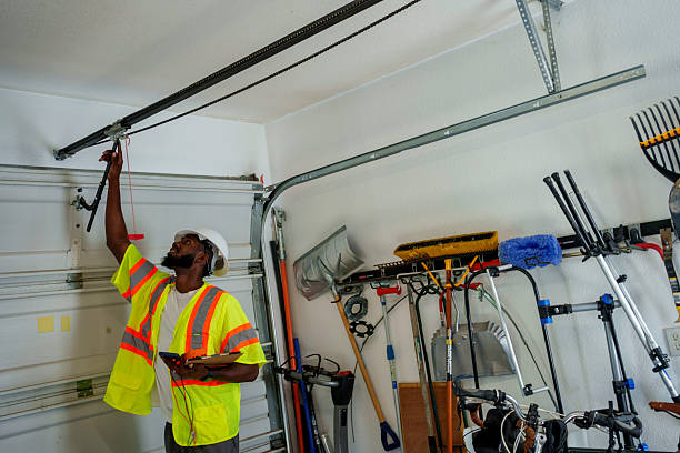 Professional Garage Door Panel Replacement technician working in Yardville, NJ